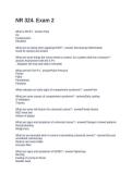 NR 324&period; Exam 2&period; Questions and Answers 100&percnt; Solved