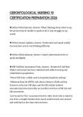 GERONTOLOGICAL NURSING 10 CERTIFICATION PREPARATION 2026