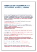 PMHNP CERTIFICATION EXAM &lpar;ACTUAL TEST VERIFIED A&plus;&rpar; LATEST 2023&sol;2024 