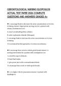 GERONTOLOGICAL NURSING ELIOPOULOS ACTUAL TEST PAPER 2026 COMPLETE QUESTIONS AND ANSWERS GRADED A&plus;