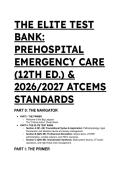 2026&sol;2027 Elite EMS Test Bank & Study Guide&colon; Prehospital Emergency Care &lpar;12th Edition&rpar;