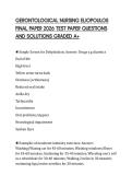 GERONTOLOGICAL NURSING ELIOPOULOS FINAL PAPER 2026 TEST PAPER QUESTIONS AND SOLUTIONS GRADED A&plus;