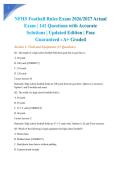 NFHS Football Rules Exam 2026&sol;2027 Actual Exam &vert; 141 Questions with Accurate Solutions &vert; Updated Edition &vert; Pass Guaranteed - A&plus; Graded