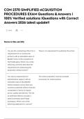 CON 2370 SIMPLIFIED ACQUISITION PROCEDURES EXAM Questions & Answers &vert; 100&percnt; Verified solutions &vert;Questions with Correct Answers 2026 latest update&excl;&excl;