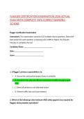FLAGGER CERTIFICATION EXAMINATION 2026 ACTUAL EXAM WITH COMPLETE 100&percnt; CORRECT MARKING SCHEME