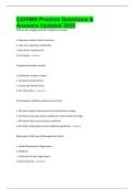 CAHIMS Practice Questions & Answers Updated 2026
