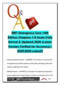 EMT Emergency Care EE201 300 Questions Anatomy Physiology EMS Protocols Patient Care Q&A 2026
