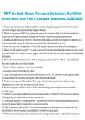 RBT Applied Behavior Analysis 2026&sol;2027 Actual Exam Terms Certified Questions and 100&percnt; Correct Answers