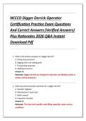 NCCCO Digger Derrick Operator  Certification Practice Exam Questions  And Correct Answers &lpar;Verified Answers&rpar;  Plus Rationales 2026 Q&A Instant  Download Pdf 