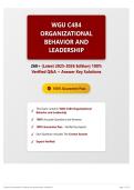 WGU C484 Organizational Behavior and Leadership 260&plus; &lpar;Latest 2025-2026 Edition&rpar; 100&percnt; Verified Q&A &plus; Answer Key Solutions