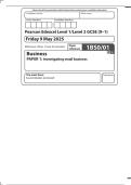 MERGED QUESTION PAPER AND MARK SCHEME 2025 Pearson Edexcel GCSE In Business &lpar;1BS0&rpar; Paper 1 Investigating small business 