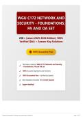 WGU C172 Network and Security - Foundations&semi; PA and OA set 230&plus; &lpar;Latest 2025-2026 Edition&rpar; 100&percnt; Verified Q&A &plus; Answer Key Solutions