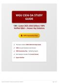 WGU C836 OA Study Guide 130&plus; &lpar;Latest 2025-2026 Edition&rpar; 100&percnt; Verified Q&A &plus; Answer Key Solutions