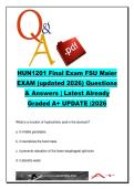 HUN1201 Final Exam &lpar;HUN1201-2026&rpar; Nutrition Study Guide &ndash; 250&plus; Questions on Digestion&comma; Metabolism&comma; Vitamins & Lipids &ndash; Florida State University