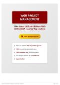 WGU Project Management 250&plus; &lpar;Latest 2025-2026 Edition&rpar; 100&percnt; Verified Q&A &plus; Answer Key Solutions