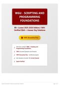 WGU - Scripting and Programming Foundations 85&plus; &lpar;Latest 2025-2026 Edition&rpar; 100&percnt; Verified Q&A &plus; Answer Key Solutions