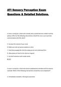 ATI Sensory Perception Exam Questions & Detailed Solutions&period;