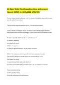 SSI Open Water Final Exam Questions and answers Newest RATED A&plus; 2025&sol;2026 UPDATED