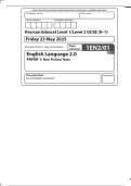 MERGED QUESTION PAPER AND MARK SCHEME 2025 Pearson Edexcel GCSEIn English Language 2&period;0 &lpar;1EN2&rpar;Paper 1&colon; Non-Fiction Texts 