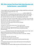 RBT 40-Hour Training Applied Behavior Analysis 2026&sol;2027 Final Exam Study Guide Questions and Verified Answers