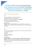 NUR 2063 NUR2063 Essentials of Pathophysiology Exam 1 Rasmussen University 2026&sol;2027 Actual Exam &vert; Verified Questions and Answers &vert; A&plus; Graded Latest Edition &vert; Pass Guaranteed - A&plus; Graded