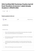 NHA Certified EKG Technician Practice test 2&period;0 Exam Questions & Answers &vert; Latest Already Graded A&plus; UPDATE 2026