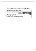 MERGED QUESTION PAPER AND MARK SCHEME 2025 Pearson Edexcel GCSE In Geography A &lpar;1GA0&rpar; Paper 1
