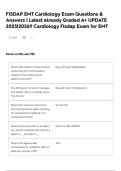 FISDAP EMT Cardiology Exam Questions & Answers &vert; Latest Already Graded A&plus; UPDATE 2025&vert;2026&excl;&excl; Cardiology Fisdap Exam for EMT