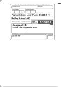 MERGED QUESTION PAPER AND MARK SCHEME 2025 Pearson Edexcel GCSEIn Geography B &lpar;1GB0&rpar; Paper 2&colon; UK Geography Issues