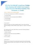 ATLS Post Test 2026-2027 Actual Exam &vert; Multiple-Choice Questions with Verified Correct Answers &vert; Aligned with ATLS 10th Edition Guidelines &vert; Pass Guaranteed - A&plus; Graded