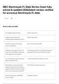 IBEC Electrolysis FL State Review   Exam fully solved & updated 2026&lpar;latest version verified for accuracy&rpar;  Electrolysis FL state