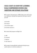 GOLD COAST 45 HOUR POST LICENSING EXAM COMPREHENSIVE REVIEW 2026 QUESTIONS AND DETAILED SOLUTIONS