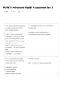 NUR631-Advanced Health Assessment Test 1 EXAM QUESTIONS AND VERIFIED ANSWERS &period;pdf  