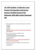UA STAR Pipefitter Certification Exam  Practice Test Questions And Correct  Answers &lpar;Verified Answers&rpar; Plus  Rationales 2026 Q&A Instant Download  Pdf 