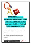 NURS 6501 Advanced Pathophysiology Midterm 350 Questions Cardiovascular Endocrine Immunology Q&A 2025&sol;2026