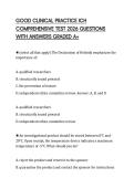 GOOD CLINICAL PRACTICE ICH COMPREHENSIVE TEST 2026 QUESTIONS WITH ANSWERS GRADED A&plus;