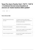 Texas Fire Alarm Practice Test &lpar;- TMF 11 - TMF 12 -&rpar; Combined Newest Actual Questions & Answers &lpar;A&plus; Guide Solution&rpar; 2026 update&excl;&excl;