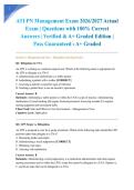 ATI PN Management Exam 2026&sol;2027 Actual Exam &vert; Questions with 100&percnt; Correct Answers &vert; Verified & A&plus; Graded Edition &vert; Pass Guaranteed - A&plus; Graded