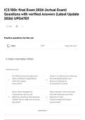 ICS 100c final Exam 2026 &lpar;Actual Exam&rpar; Questions with verified Answers &lpar;Latest Update 2026&rpar; UPDATE&excl;&excl;
