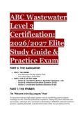 2026&sol;2027 ABC Wastewater Level 3 Certification&colon; Elite Test Bank&comma; Exam Q&A&comma; & Study Guide