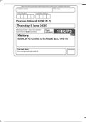 MERGED QUESTION PAPER AND MARK SCHEME 2025 PearsonEdexcel GCSEIn History &lpar;1HI0&sol;P9&rpar;Paper P5 Period study Option P5 Conflict in the Middle East&comma; 1945&ndash;95 