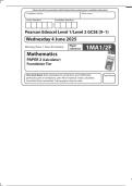 MERGED QUESTION PAPER AND MARK SCHEME 2025 Pearson Edexcel GCSEIn Mathematics &lpar;1MA1&sol;2F&rpar;Foundation &lpar;Calculator&rpar; Paper 2F