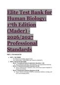 Test Bank for Human Biology&comma; 17th Edition by Sylvia Mader &vert; 88 Elite Practice Questions & Clinical Scenarios &lpar;2026&sol;2027&rpar;