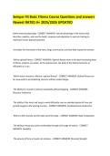 Semper Fit Basic Fitness Course Questions and answers Newest RATED A&plus; 2025&sol;2026 UPDATED