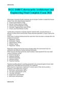 WGU D488 Cybersecurity Architecture and  Engineering Final Complete Exam 2026 
