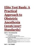 A Practical Approach to Obstetric Anesthesia &lpar;2026&sol;2027 Standards&rpar; - Elite Test Bank & Study Primer - Full Book Coverage