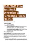 Sensation & Perception 6th Edition Wolfe - Elite Test Bank & Study Guide &lpar;2026&sol;2027 Update&rpar;