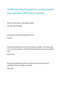 AMCB Exam Prep Prenatal Care and Assessment Exam Questions With Correct Answers