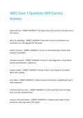 AREC Exam 1 Questions With Correct Answers