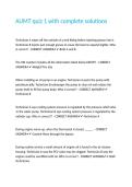 AUMT quiz 1 with complete solutions
